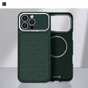 Capa MagSafe Evelatus Apple iPhone 18 Pro Max Carbon Premium Edition verde