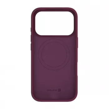 Capa de Silicone Soft Touch Premium MagSafe Evelatus para Apple iPhone 18 Pro Max Vermelho-borgonha