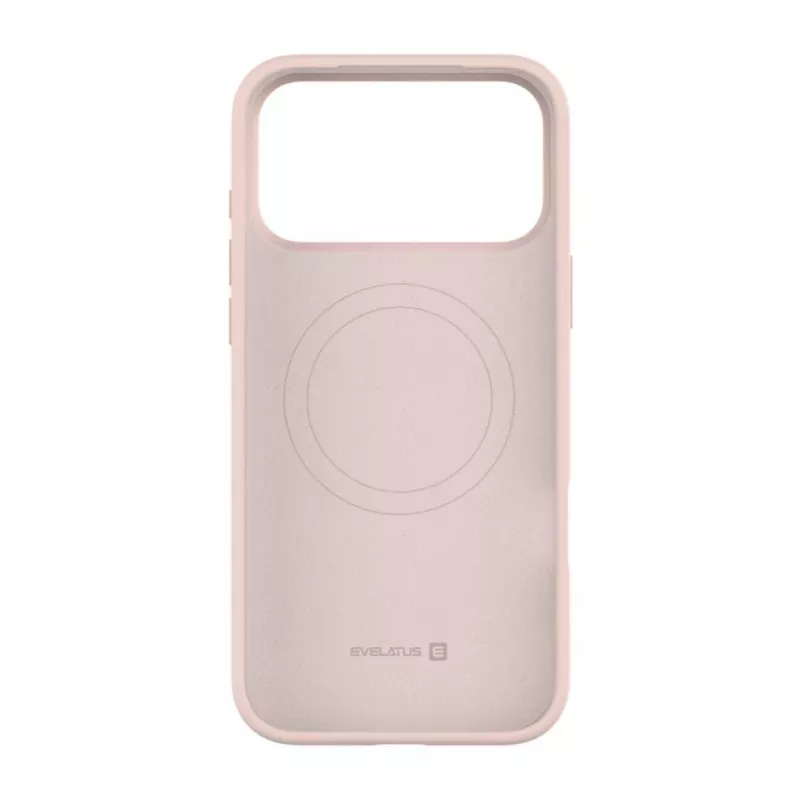 Evelatus Capa de silicone Soft Touch MagSafe Premium para Apple iPhone 18 Pro Max rosa areia
