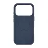 Capa de Silicone Soft Touch Premium MagSafe Evelatus para Apple iPhone 18 Pro Azul-escuro