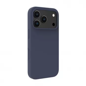 Capa de Silicone Soft Touch Premium MagSafe Evelatus para Apple iPhone 18 Pro Azul-escuro