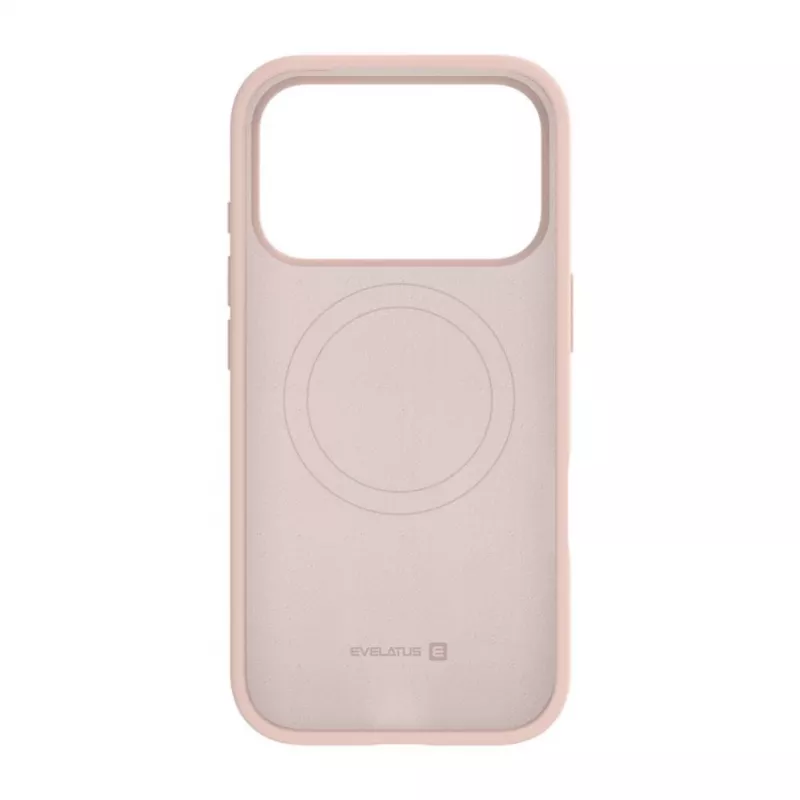 Capa de silicone MagSafe Soft Touch Evelatus Apple iPhone 18 Pro Premium Pink Sand
