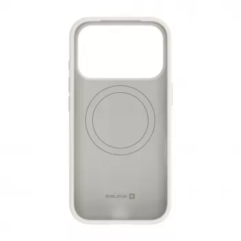 Capa de Silicone Soft Touch Premium MagSafe Evelatus para Apple iPhone 18 Pro Prateado