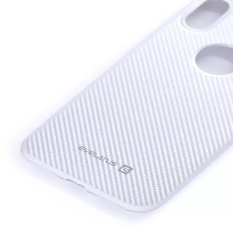 Evelatus Capa protetora Carbon para Apple iPhone X prateada
