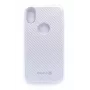 Evelatus Capa protetora Carbon para Apple iPhone X prateada