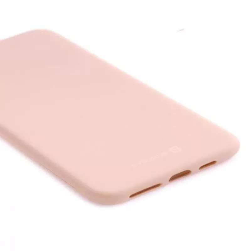 Capa de silicone nano Evelatus Soft Touch TPU para Apple iPhone X rosa areia