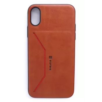 Capa de carteira folio Evelatus para Apple iPhone X Castanho Nobel