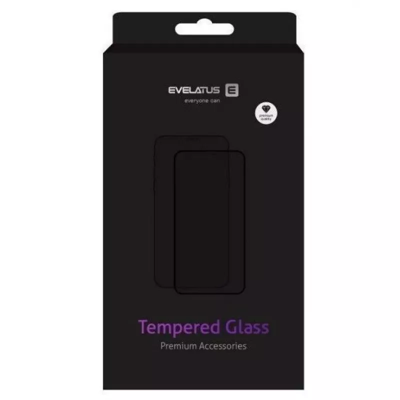 Protetor de ecrã em vidro temperado plano transparente de 0,33 mm Evelatus para Apple iPhone X/XS/11 Pro 5,8 polegadas com cola japonesa e revestimento antiestático