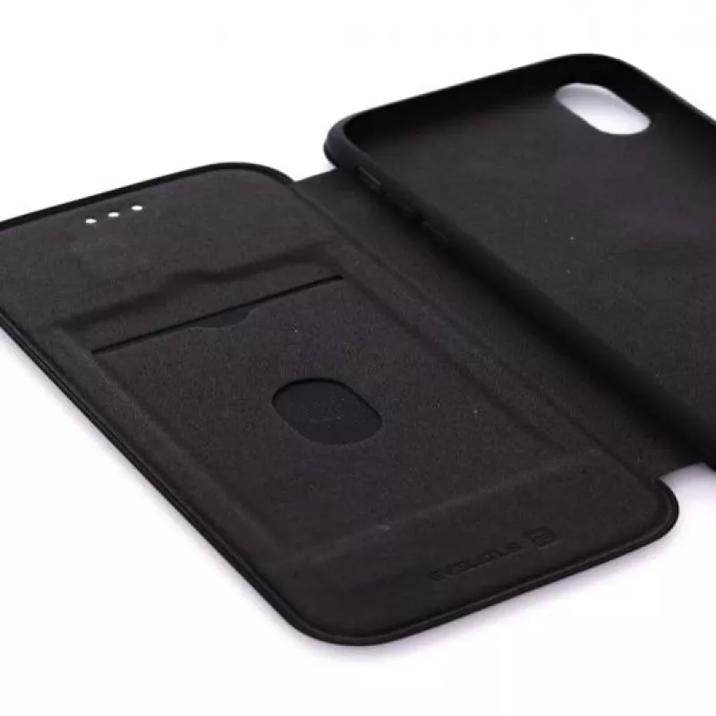 Evelatus Capa tipo livro para Apple iPhone XR, preto