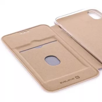 Evelatus Capa tipo livro para Apple iPhone XR, dourado