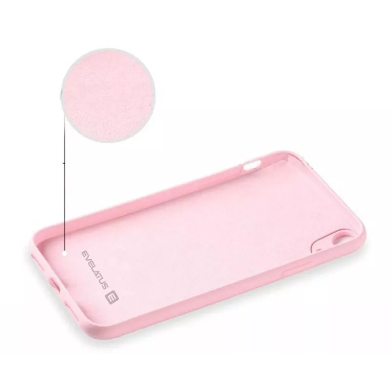 Evelatus Capa de silicone nano Soft Touch TPU para Apple iPhone XR rosa-claro