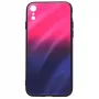 Capa de vidro temperado anti-explosão Water Ripple Gradient Color Evelatus para Apple iPhone XR rosa-púrpura