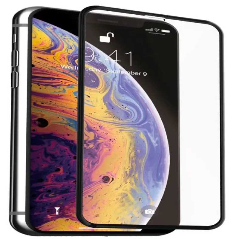 Evelatus Película de vidro 2.5D cobertura total com cola japonesa antiestática para Apple iPhone XS Max/11 Pro Max
