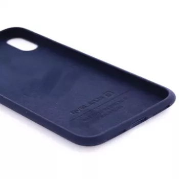 Capa de Silicone Nano Evelatus para Apple iPhone Xs Max Soft Touch TPU Azul Meia-noite