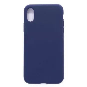 Capa de Silicone Nano Evelatus para Apple iPhone Xs Max Soft Touch TPU Azul Meia-noite