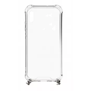 Evelatus Apple iPhone Xs MAX Silicone Transparente com Cordão TPU Faixa Transparente