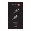 Cabo Evelatus USB-C para USB-C enrolado 1,2 m 60 W PD entrançado Preto
