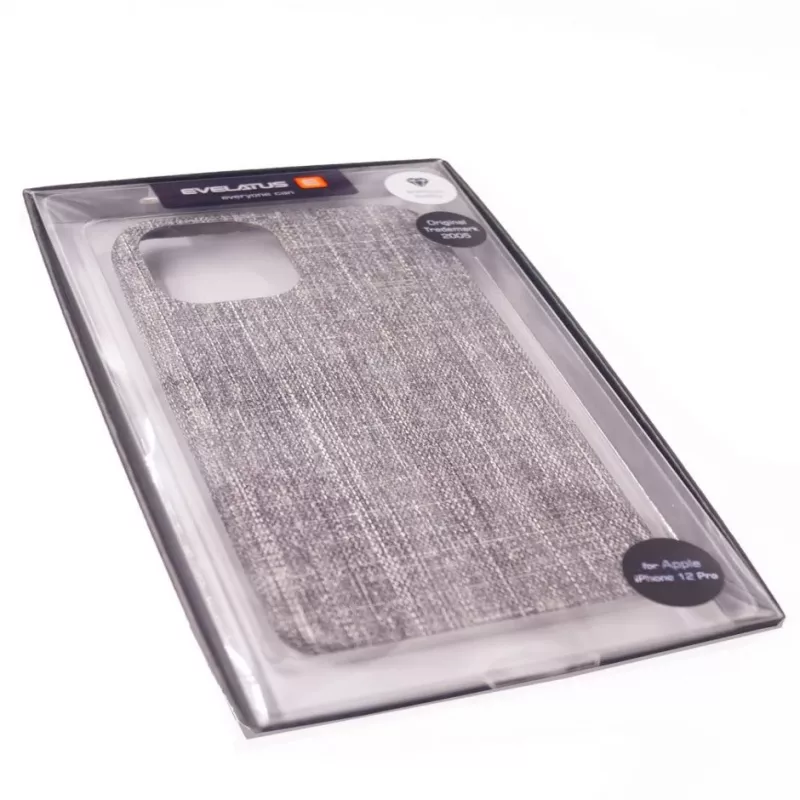 Capa de tecido Evelatus para Apple iPhone 12/12 Pro EFC01 - preta