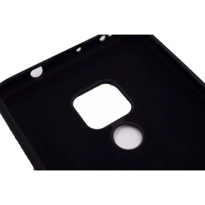 Evelatus Capa traseira em silicone macio para Huawei Mate 20 preta