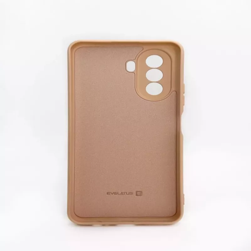 Capa de silicone nano Evelatus para Huawei Nova Y70 Soft Touch TPU bege