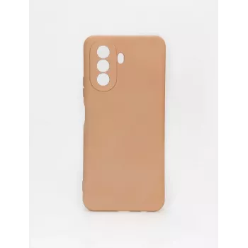 Capa de silicone nano Evelatus para Huawei Nova Y70 Soft Touch TPU bege