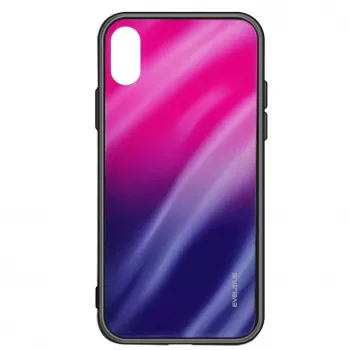 Evelatus Huawei P Smart 2019 Película de Proteção de Ecrã em Vidro Temperado com Efeito Água Ondulada e Eletrodeposição Total Gradiente Rosa-Roxo