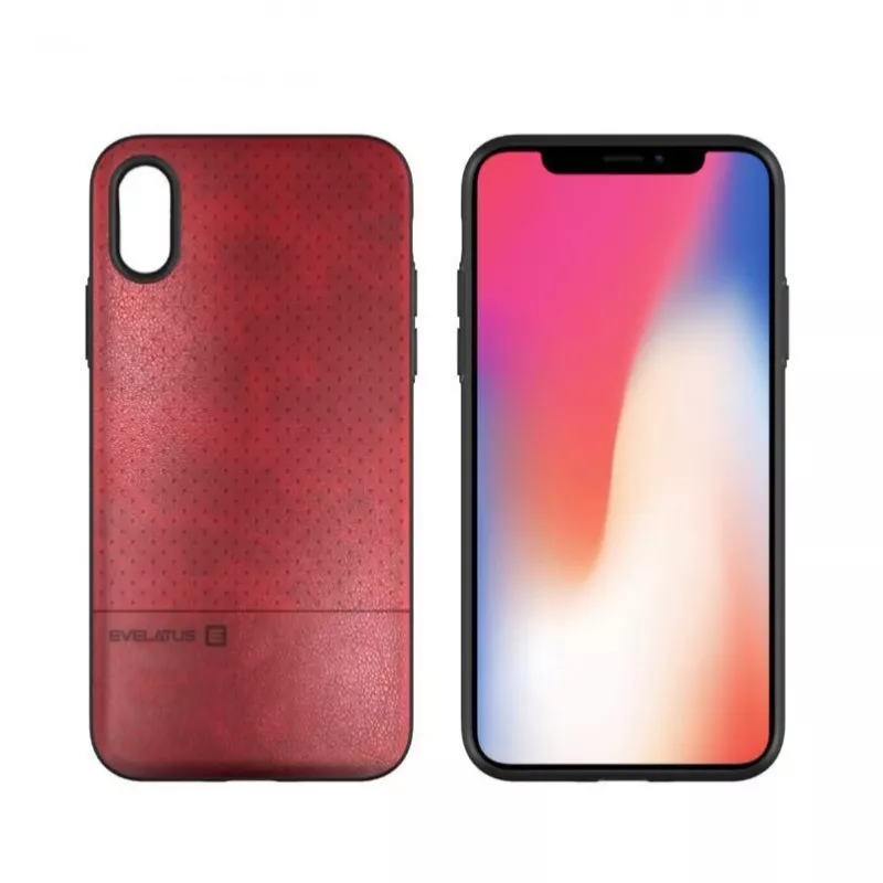 Capa TPU Evelatus com placa metálica para suporte magnético de telefone para Huawei P20 vermelha