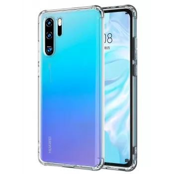 Evelatus Capa de silicone TPU transparente com proteção militar anti-impacto para Huawei P30 Pro