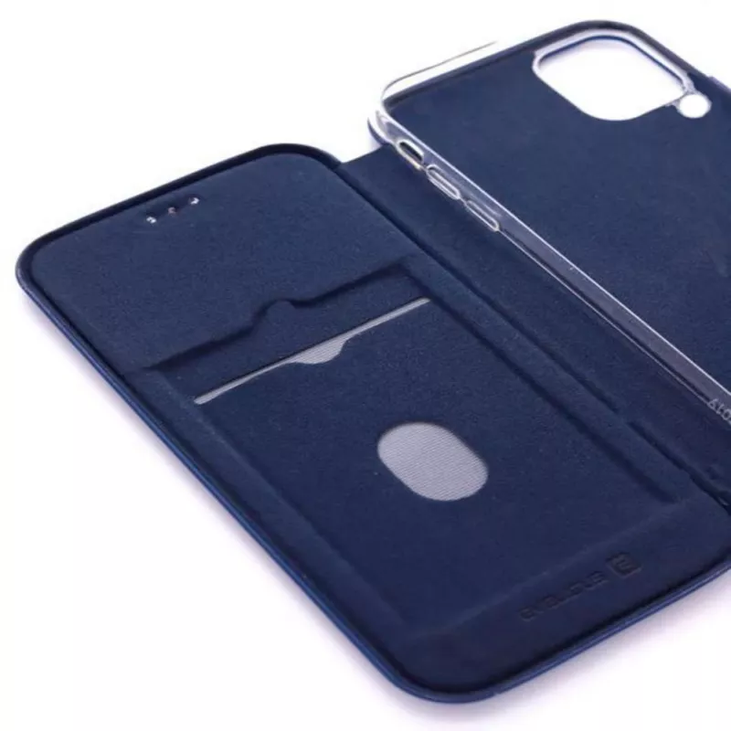 Capa tipo livro Evelatus para Huawei P40 Lite azul-escura
