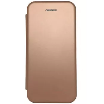 Capa tipo livro Evelatus para Huawei Y7 2019 rosa-ouro