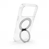Evelatus Capa híbrida com MagSafe e suporte metálico 360° para iPhone 17 Pro Max, transparente