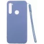 Capa de silicone nano Evelatus Soft Touch em TPU para Xiaomi Redmi Note 8 / Redmi Note 8 2021 - Azul escuro