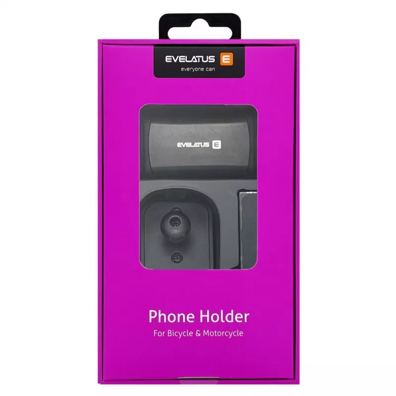 Suporte de telemóvel Evelatus para bicicleta e mota EPH01 Preto