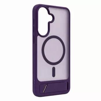 Capa MagSafe com Suporte Revestida a Borracha Evelatus para Samsung Galaxy A37 / A36 - Lilás