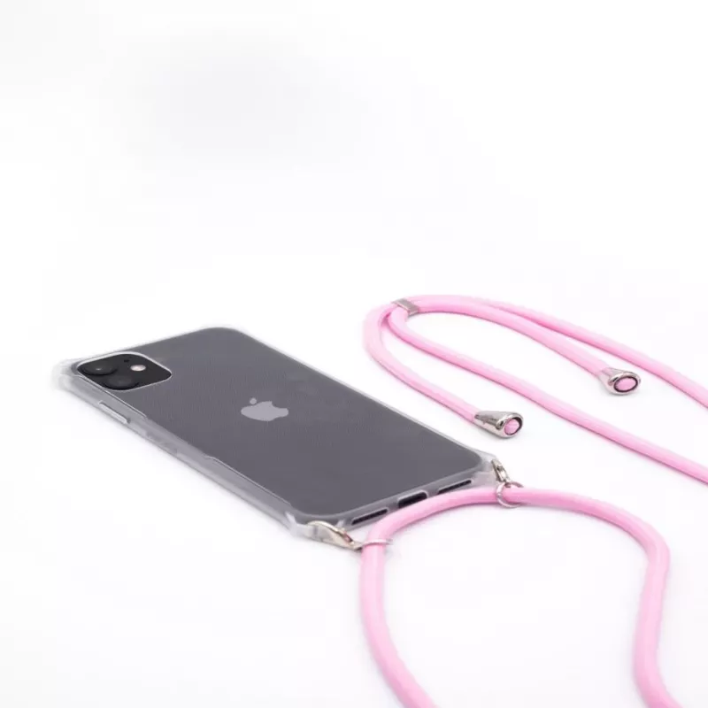 Evelatus Capa com Cordão para Samsung A30s Rosa Transparente