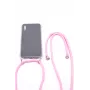 Capa Evelatus para Samsung A40 com Cordão Rosa Transparente
