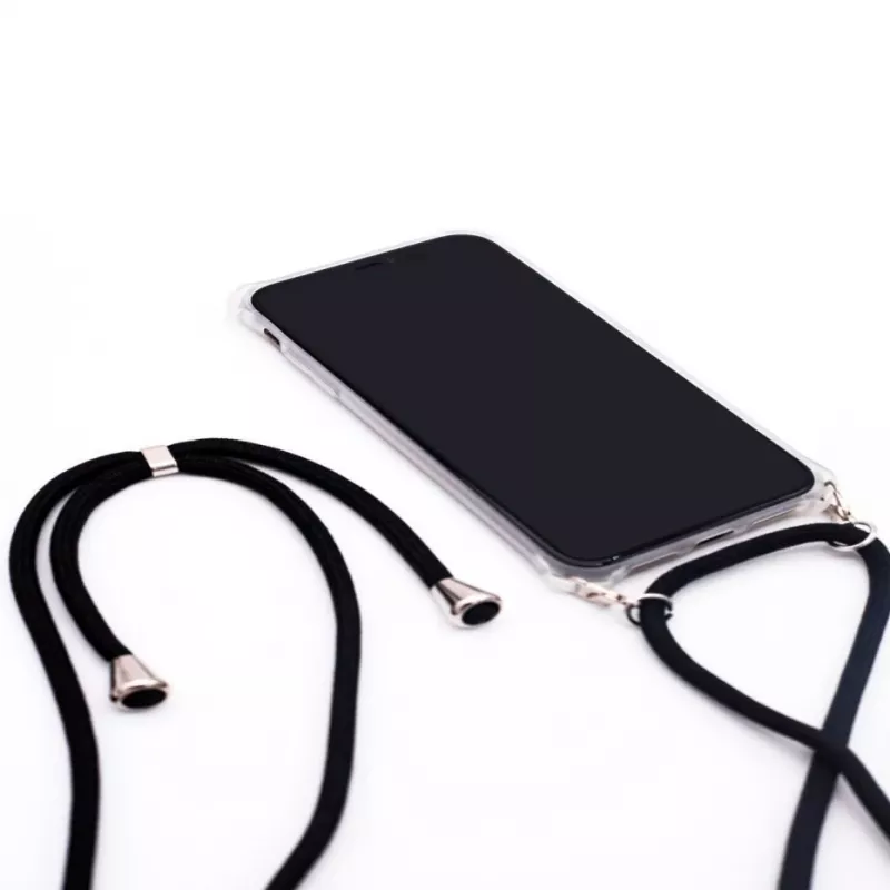Evelatus Capa com Cordão para Samsung A50 Preto Transparente