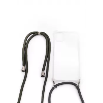 Evelatus Capa com cordão para Samsung A50 Verde Transparente