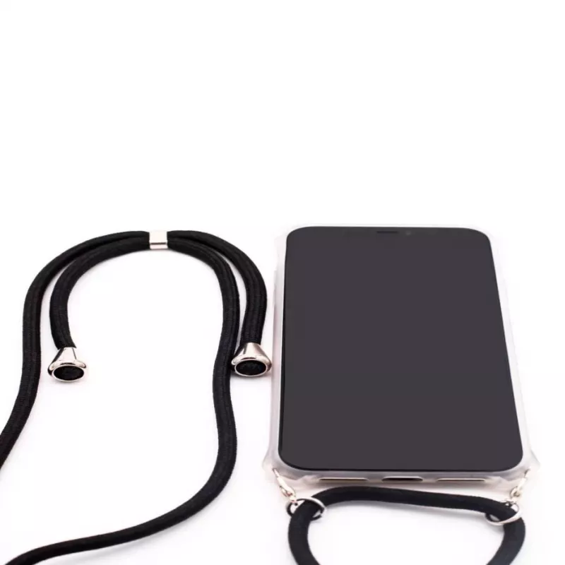 Capa Evelatus para Samsung A50s com Cordão Preta Transparente