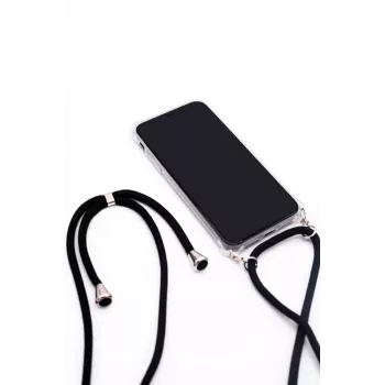 Capa Evelatus para Samsung A50s com Cordão Preta Transparente