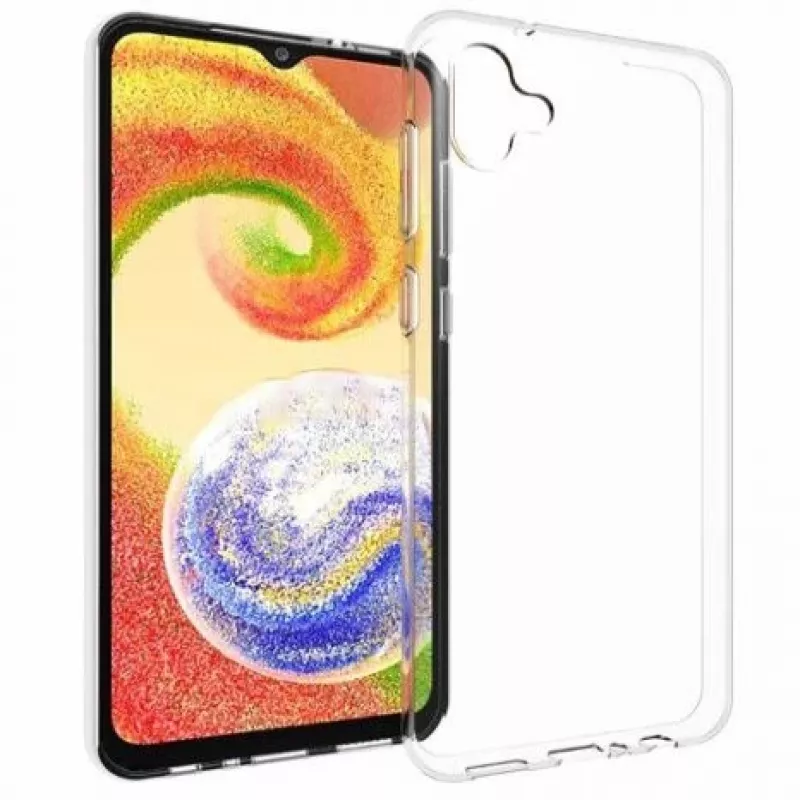 Capa de silicone transparente EVELATUS para Samsung Galaxy A04E / A04 1,5mm TPU transparente