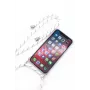 Capa Evelatus para Samsung Galaxy A10s com cordão riscas brancas transparente