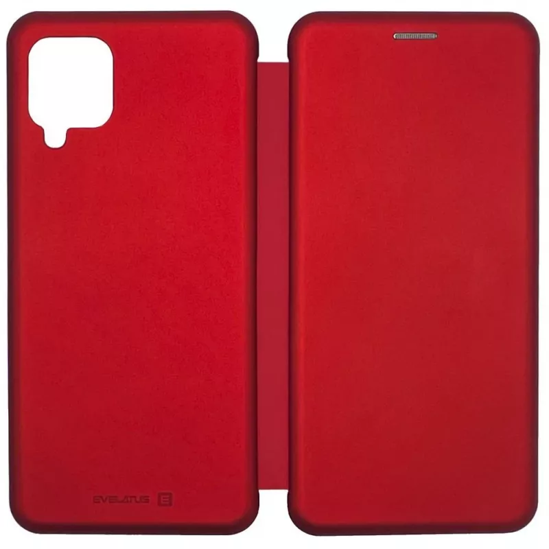 Evelatus Capa tipo livro para Samsung Galaxy A12/M12 vermelha