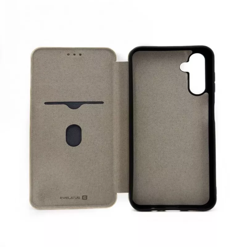 Capa tipo livro Evelatus para Samsung Galaxy A14 5G dourada