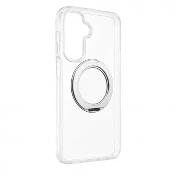 Evelatus Capa híbrida com MagSafe PC+TPU e suporte metálico 360 para Samsung Galaxy A17 4G / A17 5G, transparente