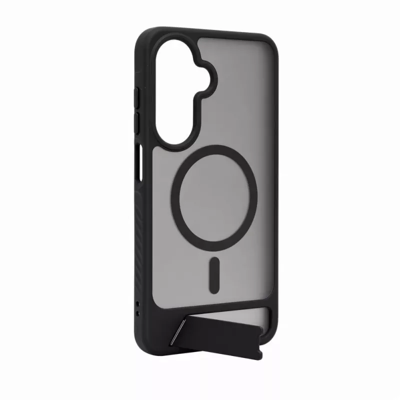 Capa MagSafe emborrachada com suporte Evelatus para Samsung Galaxy A17 4G / A17 5G preta