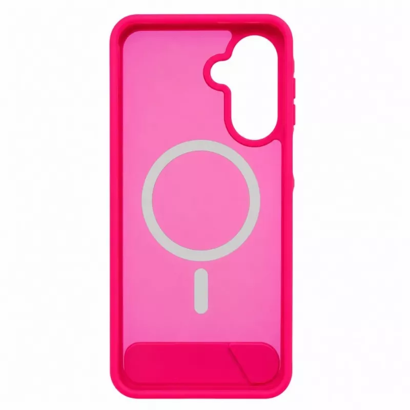 Capa MagSafe emborrachada com suporte Evelatus para Samsung Galaxy A17 4G / A17 5G, rosa