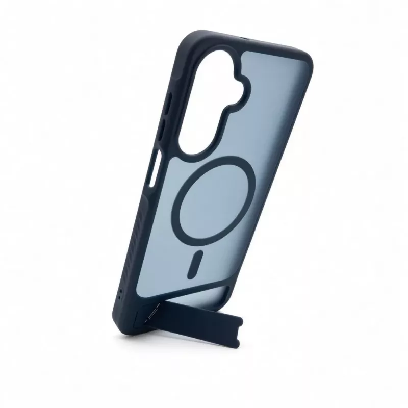 Evelatus Capa MagSafe emborrachada com suporte para Samsung Galaxy A17 4G / A17 5G azul-marinho