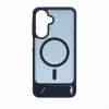 Evelatus Capa MagSafe emborrachada com suporte para Samsung Galaxy A17 4G / A17 5G azul-marinho