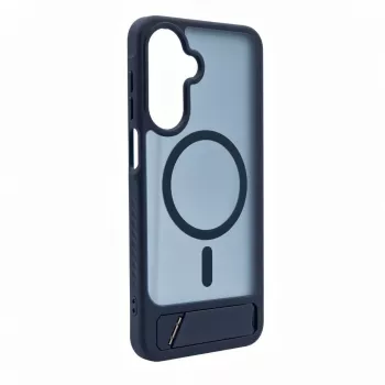 Evelatus Capa MagSafe emborrachada com suporte para Samsung Galaxy A17 4G / A17 5G azul-marinho